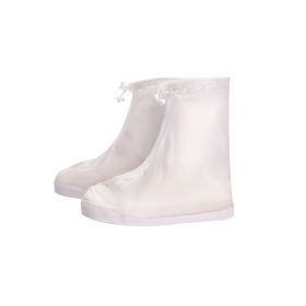 Rain Shoe Covers, Waterproof Shoe Covers for Men Women, Reusable Galoshes Overshoes (Color: White, size: 3XL)